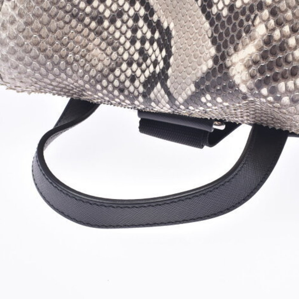 Prada Backpack Black Nylon Python Rucksack Backpa… - image 3